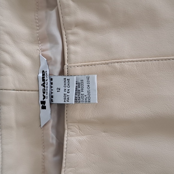 Nygard Cream Leather Skirt - Picture 4 of 6